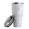 Tropical Leaves RTIC Tumbler -  White (with Lid)