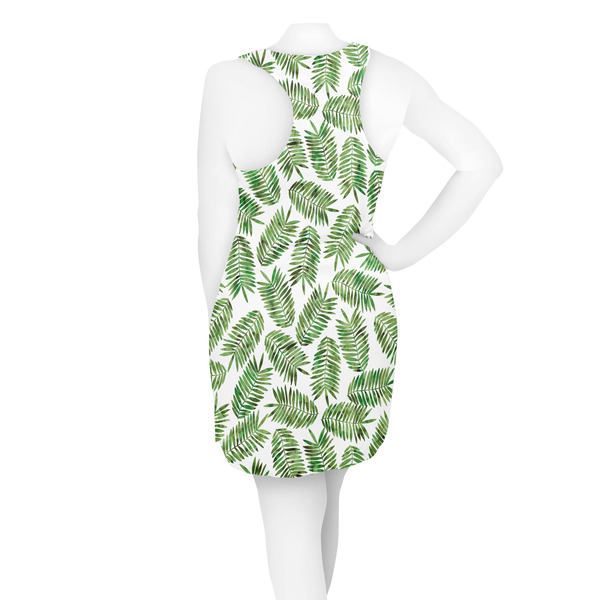 Tropical Leaves Racerback Dress - On Model - Back