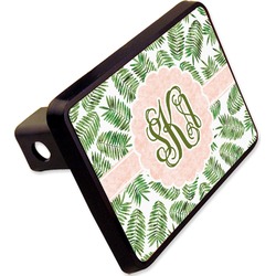 Tropical Leaves Rectangular Trailer Hitch Cover - 2" (Personalized)