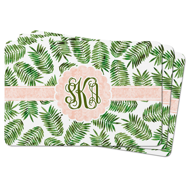 Tropical Leaves Rectangular Fridge Magnet - THREE