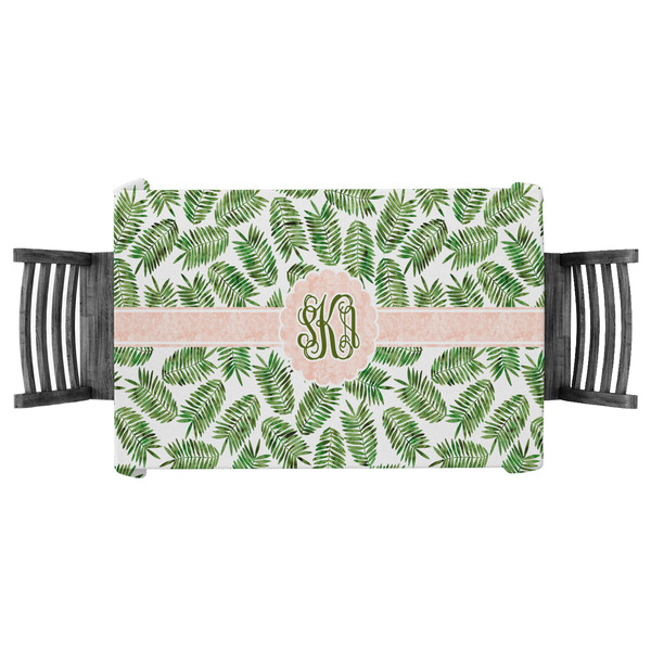 Custom Tropical Leaves Tablecloth - 58"x58" (Personalized)