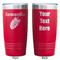 Tropical Leaves Red Polar Camel Tumbler - 20oz - Double Sided - Approval