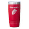 Tropical Leaves Red Polar Camel Tumbler - 20oz - Single Sided - Approval