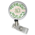 Tropical Leaves Retractable Badge Reel (Personalized)