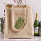 Tropical Leaves Reusable Cotton Grocery Bag - In Context