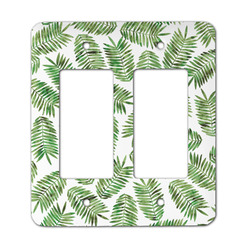 Tropical Leaves Rocker Style Light Switch Cover - Two Switch