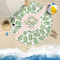 Tropical Leaves Round Beach Towel Lifestyle