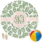 Tropical Leaves Round Beach Towel (Personalized)