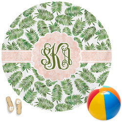 Tropical Leaves Round Beach Towel (Personalized)