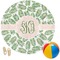 Tropical Leaves Round Beach Towel (Personalized)