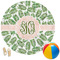 Tropical Leaves Round Beach Towel (Personalized)