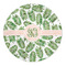 Tropical Leaves Round Indoor Rug - Front/Main