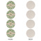Tropical Leaves Round Linen Placemats - APPROVAL Set of 4 (single sided)