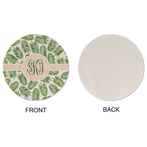 Tropical Leaves Round Linen Placemats - APPROVAL (single sided)