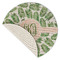 Tropical Leaves Round Linen Placemats - Front (folded corner single sided)
