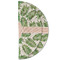 Tropical Leaves Round Linen Placemats - HALF FOLDED (double sided)