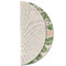 Tropical Leaves Round Linen Placemats - HALF FOLDED (single sided)
