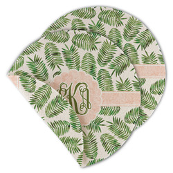 Tropical Leaves Round Linen Placemat - Double Sided - Set of 4 (Personalized)