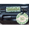 Tropical Leaves Round Luggage Tag & Handle Wrap - In Context