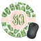 Tropical Leaves Round Mouse Pad