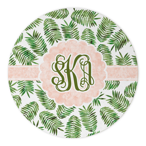 Tropical Leaves Round Paper Coaster - Approval
