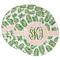 Tropical Leaves Round Paper Coasters w/ Monograms
