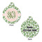 Tropical Leaves Round Pet ID Tag - Large - Approval