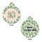 Tropical Leaves Round Pet Tag - Front & Back