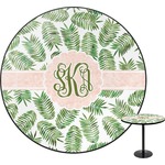 Tropical Leaves Round Table - 24" (Personalized)