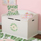 Tropical Leaves Round Wall Decal on Toy Chest