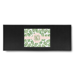 Tropical Leaves Rubber Bar Mat (Personalized)