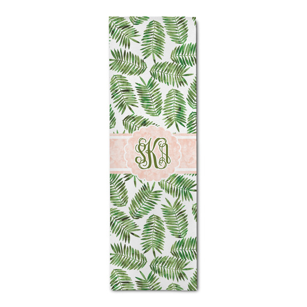 Custom Tropical Leaves Runner Rug - 2.5'x8' w/ Monograms