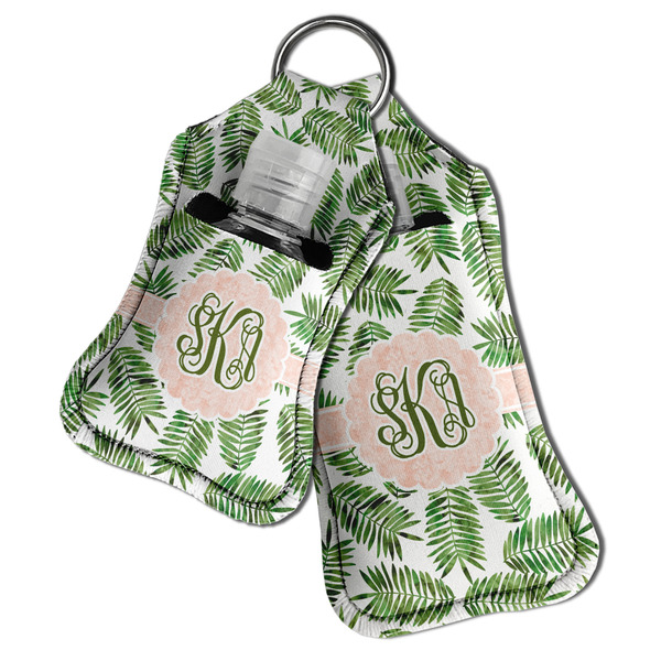 Tropical Leaves Sanitizer Holder Keychain - Both in Case (PARENT)