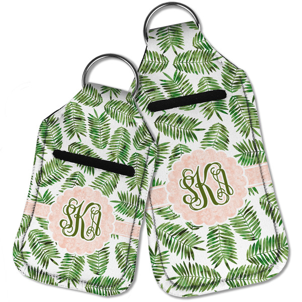 Tropical Leaves Sanitizer Holder Keychain - Parent Main