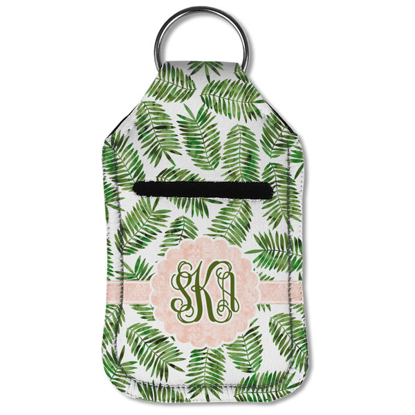 Tropical Leaves Sanitizer Holder Keychain - Small (Front Flat)
