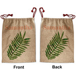 Tropical Leaves Santa Sack - Front & Back (Personalized)