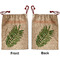 Tropical Leaves Santa Bag - Front and Back