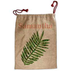 Tropical Leaves Santa Sack - Front (Personalized)