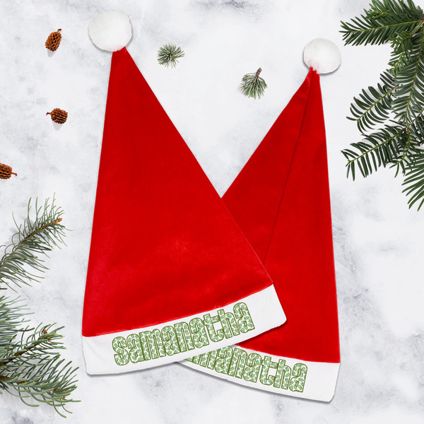 Tropical Leaves Santa Hat- Main