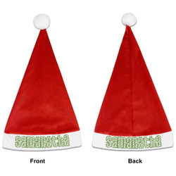 Tropical Leaves Santa Hat - Front & Back (Personalized)