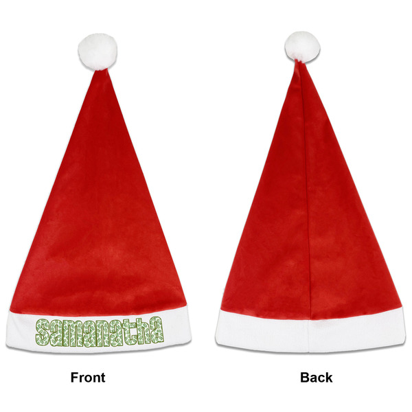Tropical Leaves Santa Hats - Front and Back (Single Print) APPROVAL