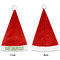 Tropical Leaves Santa Hats - Front and Back (Single Print) APPROVAL