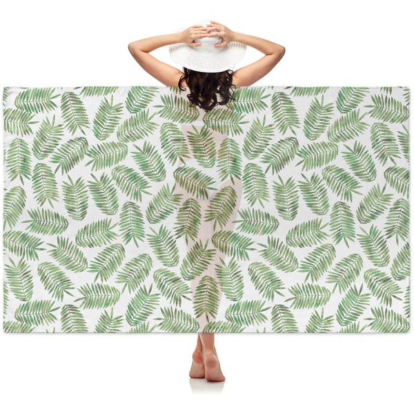 Custom Tropical Leaves Sheer Sarong