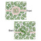 Tropical Leaves Security Blanket - Front & Back View