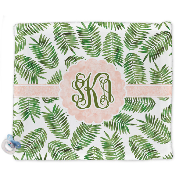 Custom Tropical Leaves Security Blanket (Personalized)