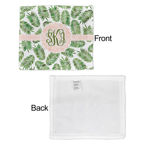 Tropical Leaves Security Blanket - Front & White Back View