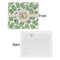 Tropical Leaves Security Blanket - Front & White Back View