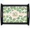 Tropical Leaves Serving Tray Black Large - Main