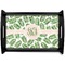 Tropical Leaves Serving Tray Black Small - Main