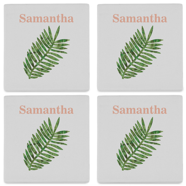 Tropical Leaves Set of 4 Sandstone Coasters - See All 4 View